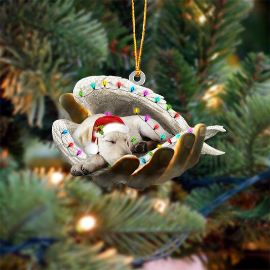 Labrador Retriever Sleeping Angel In God Hand Christmas Ornament Godmerch Ornament - Best gifts your whole family
