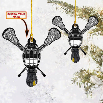 Lacrosse Stick and Helmet Car Ornament - Best gifts your whole family