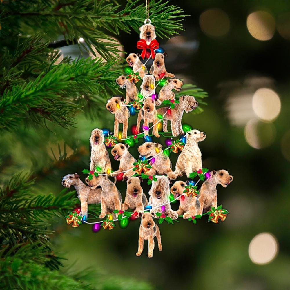 Lakeland Terrier-Christmas Tree Lights-Two Sided Ornament - Best gifts your whole family