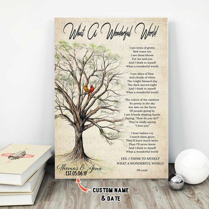 What A Wonderful World - Poem Canvas