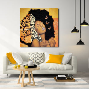 Seay Beautiful Artistic Strong Fearless Woman, Gift for Her Canvas