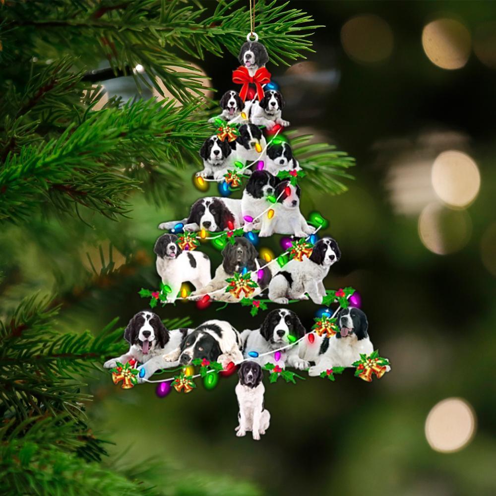 Landseer-Christmas Tree Lights-Two Sided Ornament - Best gifts your whole family