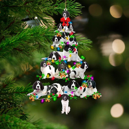 Landseer-Christmas Tree Lights-Two Sided Ornament - Best gifts your whole family