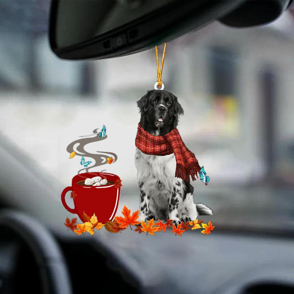 Landseer Newfoundland-Fall Chocolate-Two Sided Ornament - Best gifts your whole family