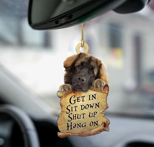 Leonberger Get In Two Sided Ornament, Dog Funny Car Hanging Ornaments - Best gifts your whole family