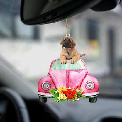 Leonberger-Pink Hippie Car-Two Sided Ornament - Best gifts your whole family