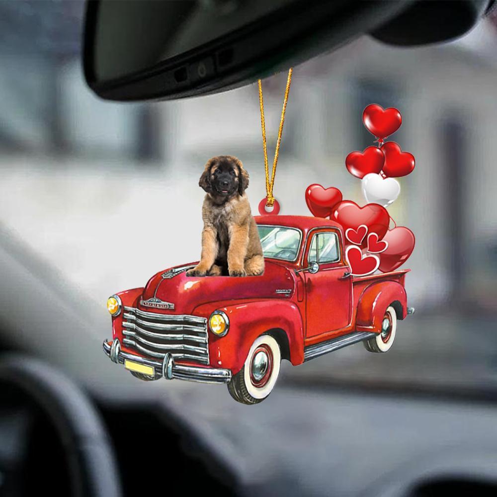 Leonberger-Red Sports Car-Two Sided Ornament - Best gifts your whole family