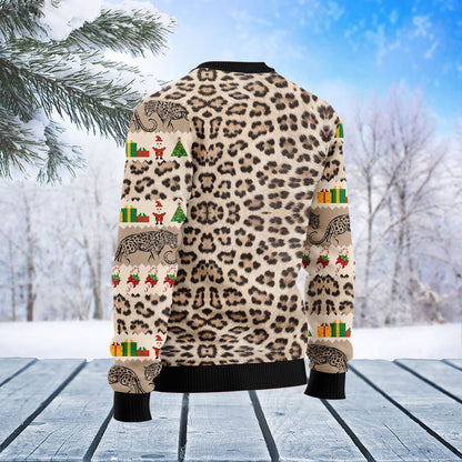 Leopard Cute Face 3D Ugly Christmas Sweater, Christmas Ugly Sweater, Christmas Gift, Gift Christmas 2024