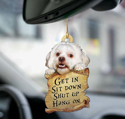 Lhasa Apso Get In Two Sided Ornament, Car Hanging Ornaments - Best gifts your whole family