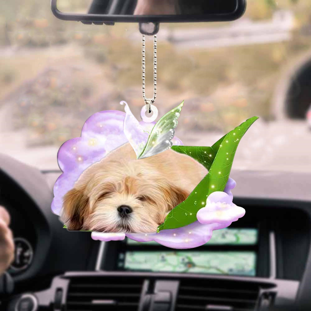 Lhasa Apso-Sleep On Fallen Leaves-Two Sided Ornament - Best gifts your whole family