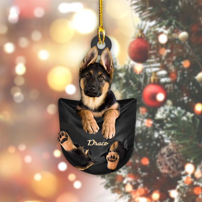Little German Shepherd in Pocket Car Ornament - Best gifts your whole family
