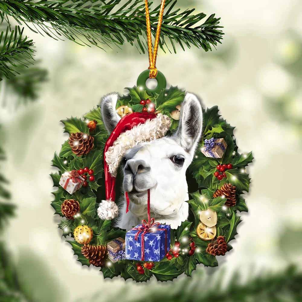 Llama and Christmas gift for her gift for him gift for Llama lover ornament, Christmas Ornament, Car Ornament - Best gifts your whole family