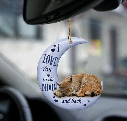 Lynx Moon Back Lynx Lover Two Sided Ornament - Best gifts your whole family