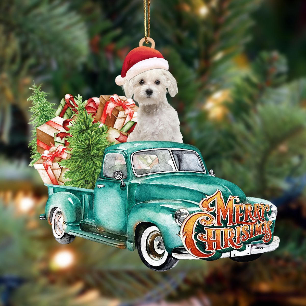 Maltes-Green Truck Hanging Ornament - Best gifts your whole family