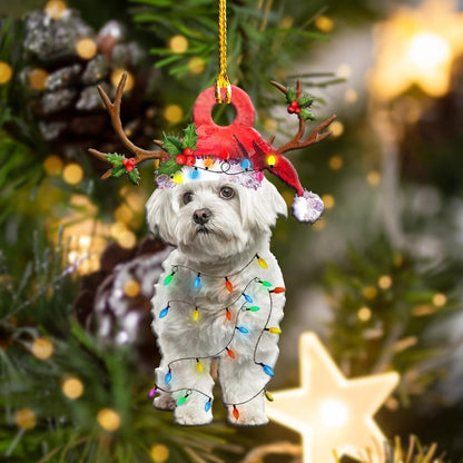 Maltese Christmas Shape Ornament - Best gifts your whole family