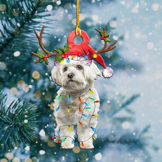 Maltese Christmas Shape Ornament - Best gifts your whole family