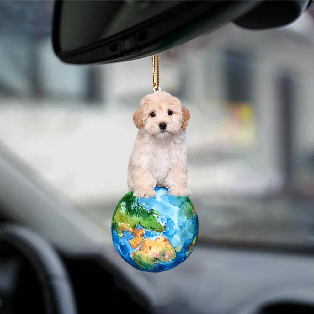 Maltipoo-Around My Dog-Two Sided Ornament - Best gifts your whole family