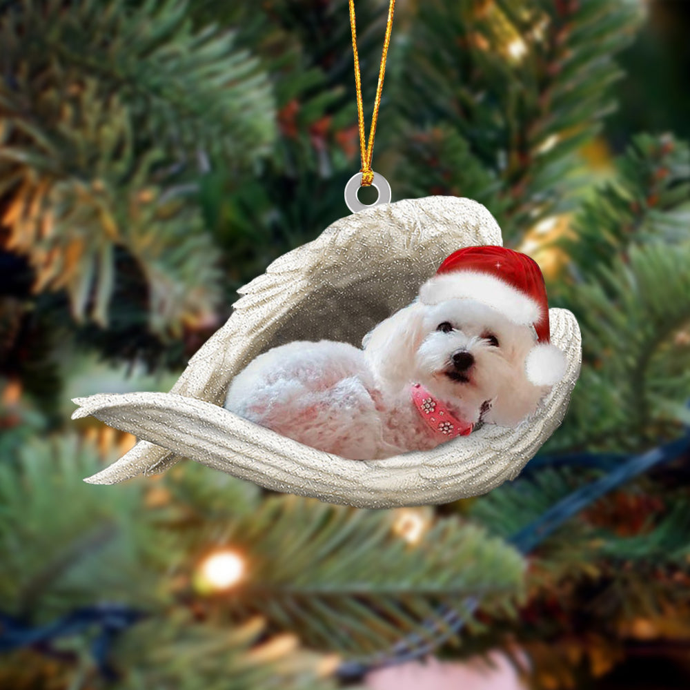 Maltipoo Sleeping Angel Christmas Ornament Godmerc - Best gifts your whole family