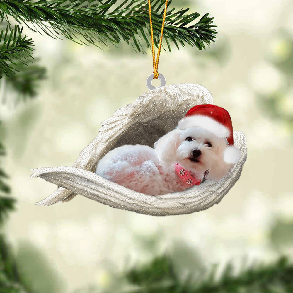 Maltipoo Sleeping Angel Christmas Ornament Godmerc - Best gifts your whole family