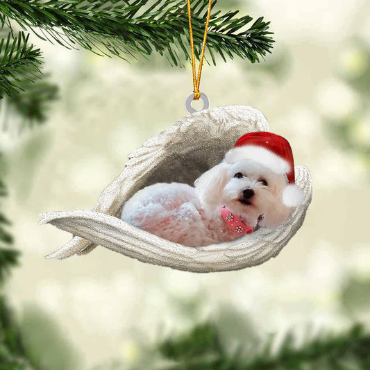 Maltipoo Sleeping Angel Christmas Ornament Godmerc - Best gifts your whole family