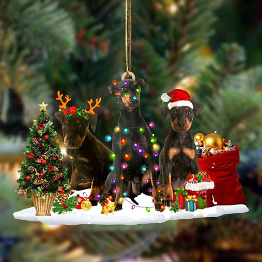 Manchester Terrier-Christmas Dog Friends Hanging Ornament - Best gifts your whole family