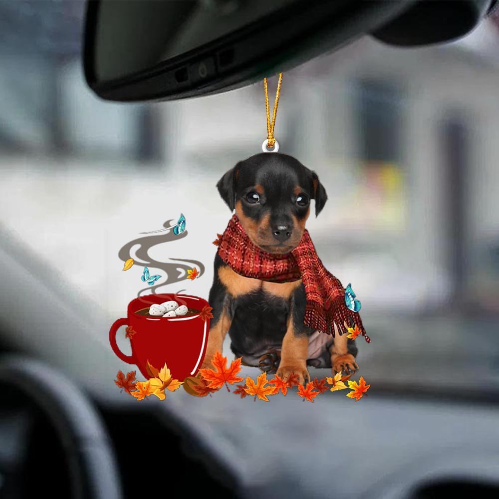 Miniature Pinscher 1-Fall Chocolate-Two Sided Ornament - Best gifts your whole family