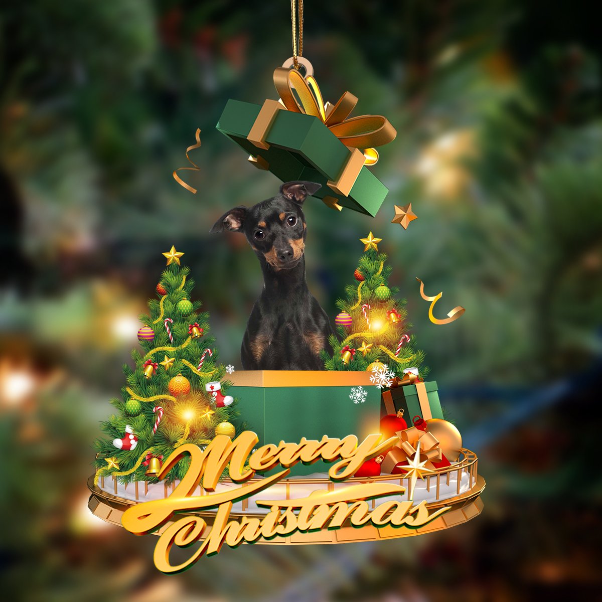 Miniature Pinscher 2-Christmas Gifts&Dogs Hanging Ornament - Best gifts your whole family