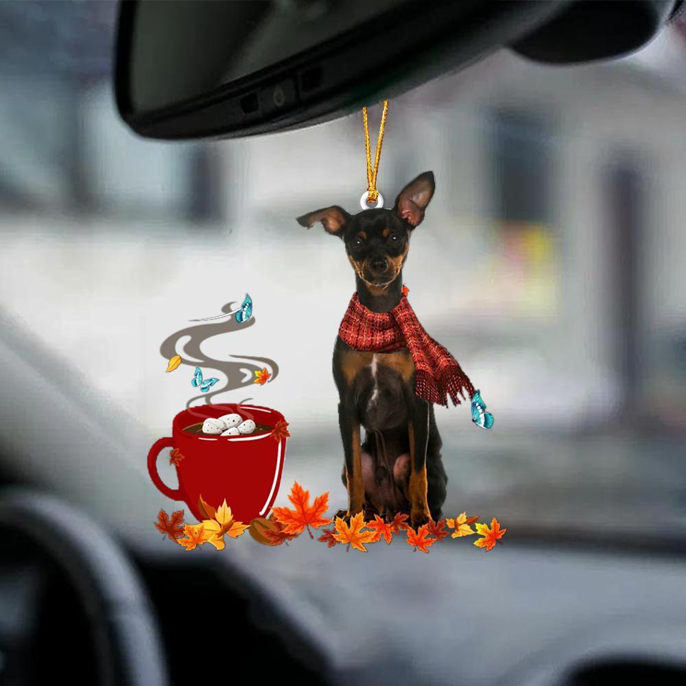 Miniature Pinscher 2-Fall Chocolate-Two Sided Ornament - Best gifts your whole family