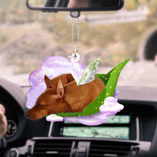 Miniature Pinscher-Sleep On Fallen Leaves-Two Sided Ornament - Best gifts your whole family