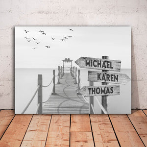 Wooden bridge - Street Signs Canvas