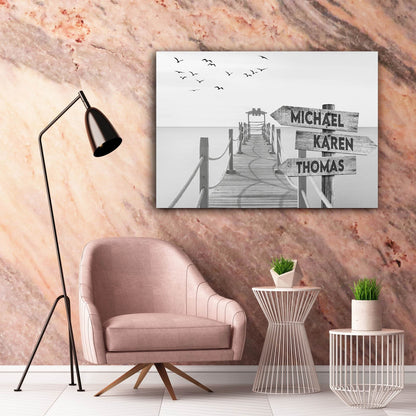 Wooden bridge - Street Signs Canvas