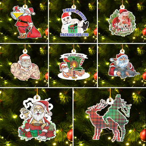 Funny Bad Santa Ornament Set Of 8 & 4, Dirty Santa Ornament Set, Funny Christmas Ornament Gift Idea