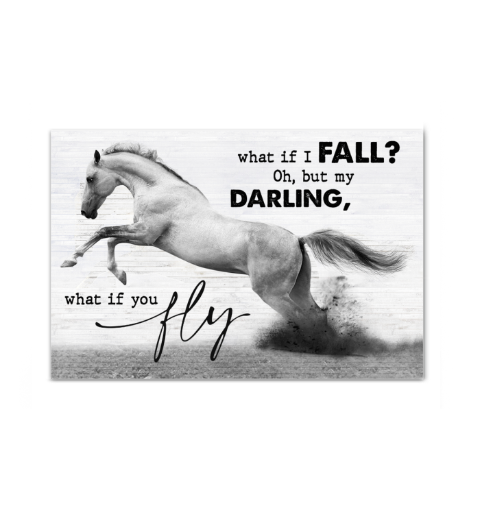 What if I fall but my darling what if you fly canvas, matte canvas, canvas family gift