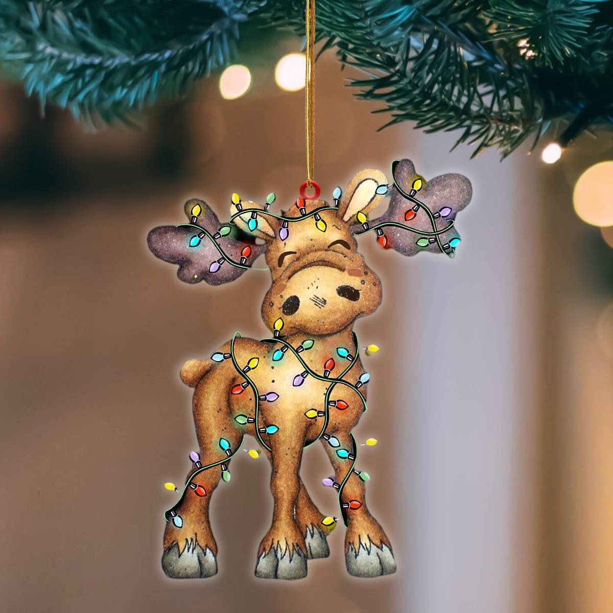 Moose Christmas Light Hanging Ornament, Animal Christmas Ornaments - Best gifts your whole family