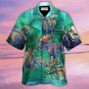 Moose Hunting Hawaiian Shirt | For Men & Women | Adult | HW5303