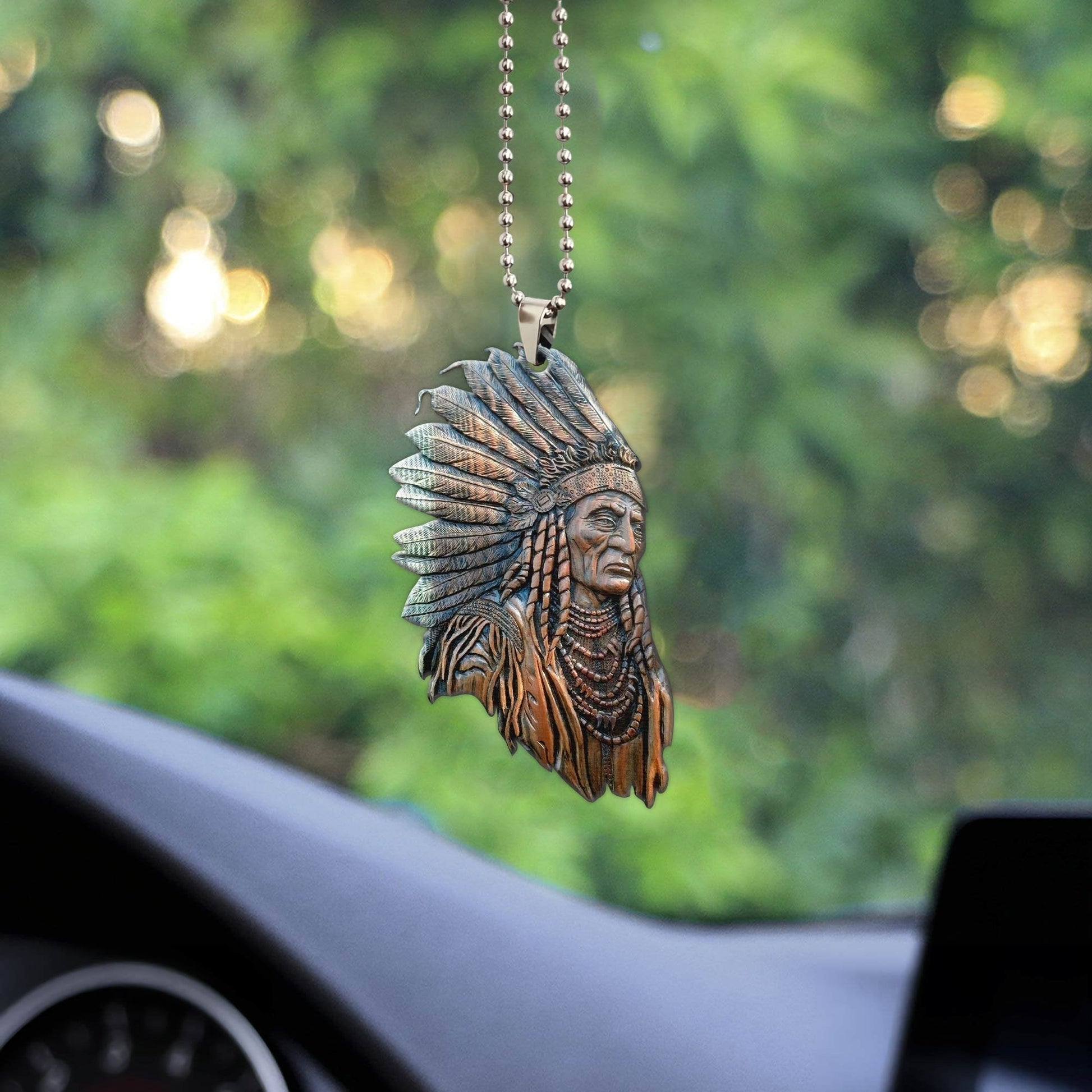 Native American Car Hanging Ornament, Ornament Car For Native American Loversg - Best gifts your whole family