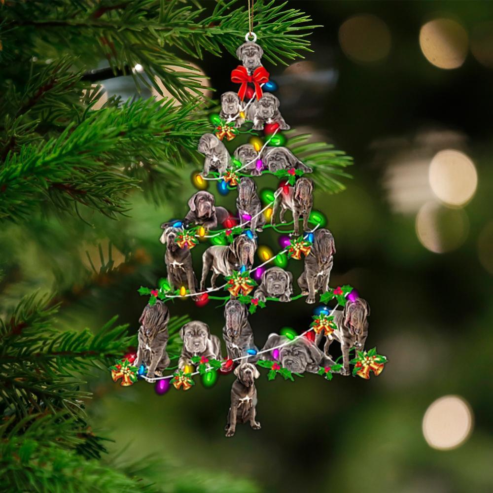 Neapolitan Mastiff-Christmas Tree Lights-Two Sided Ornament - Best gifts your whole family