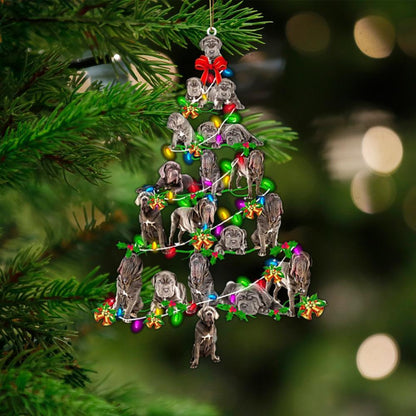 Neapolitan Mastiff-Christmas Tree Lights-Two Sided Ornament - Best gifts your whole family
