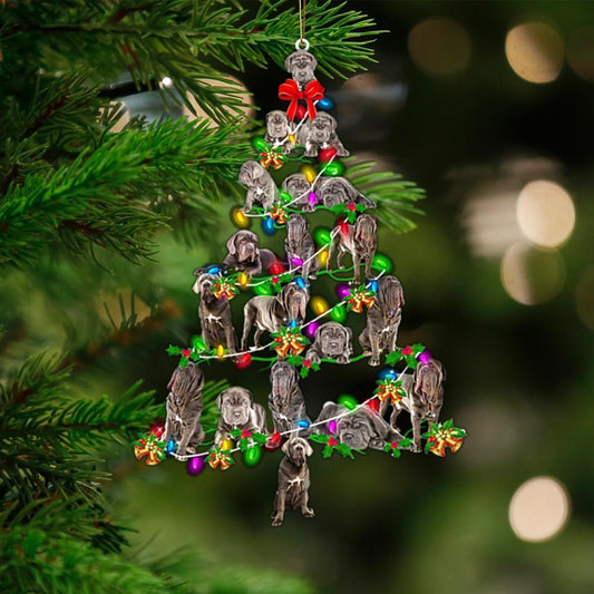 Neapolitan Mastiff-Christmas Tree Lights-Two Sided Ornament - Best gifts your whole family