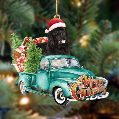 Newfoundland-Green Truck Hanging Ornament - Best gifts your whole family