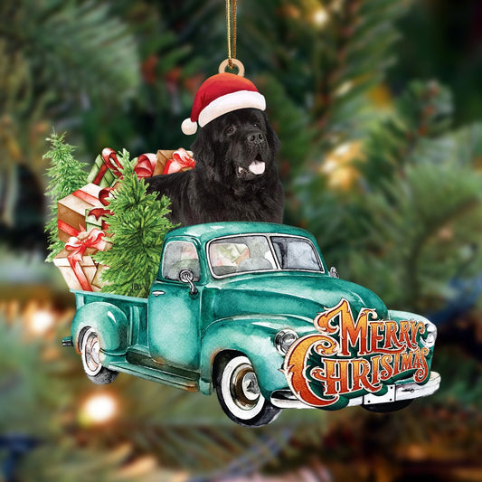 Newfoundland-Green Truck Hanging Ornament - Best gifts your whole family