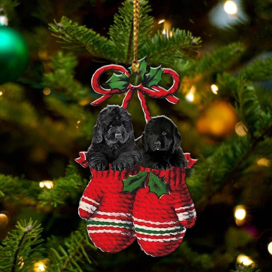 Newfoundland Inside Your Gloves Christmas Holiday-Two Sided Ornament, Christmas Ornament, Car Ornament - Best gifts your whole family
