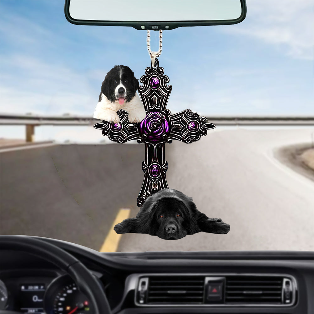 Newfoundland Pray For God Car Hanging Ornament Dog Pray For God Ornament Godmerc - Best gifts your whole family