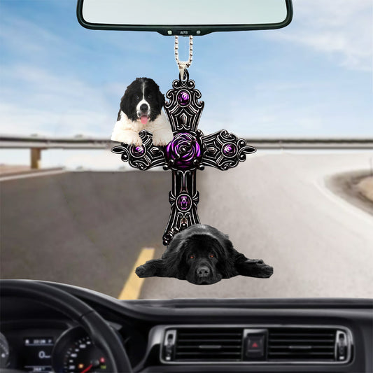 Newfoundland Pray For God Car Hanging Ornament Dog Pray For God Ornament Godmerc - Best gifts your whole family