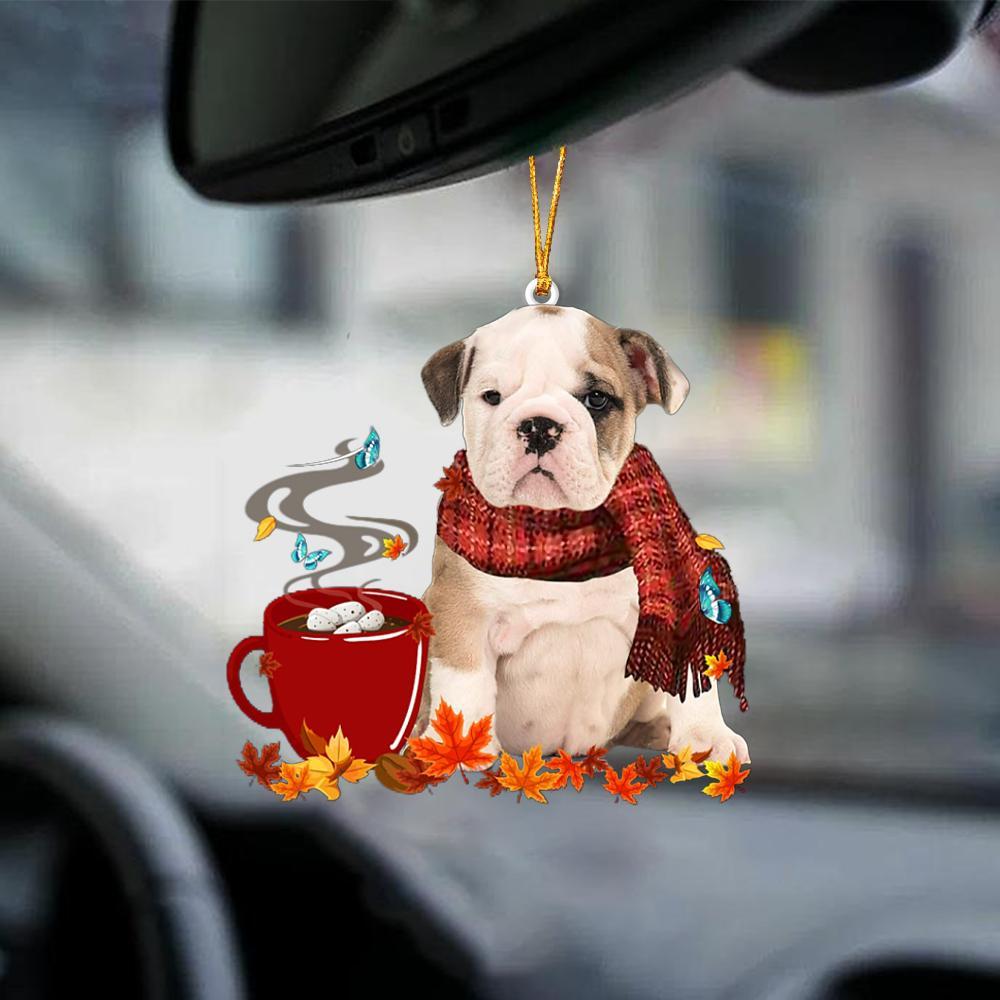 Old English Bulldog 1-Fall Chocolate-Two Sided Ornament - Best gifts your whole family