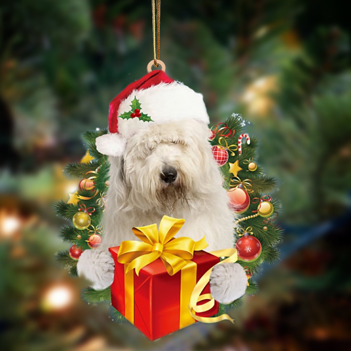 Old English Sheepdog-Dogs give gifts Hanging Ornament - Best gifts your whole family