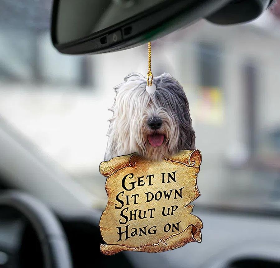 Old English Sheepdog Get In Two Sided Ornament, Dog Ornament For Her Car - Best gifts your whole family