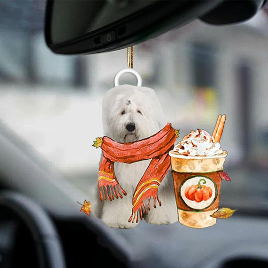 Old English Sheepdog-Pumpkin Spice Kinda-Two Sided Ornament - Best gifts your whole family