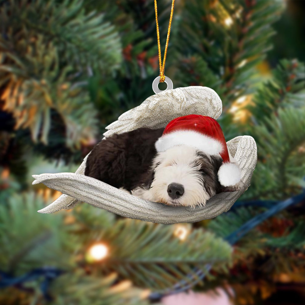 Old English Sheepdog Sleeping Angel Christmas Ornament Godmerc - Best gifts your whole family