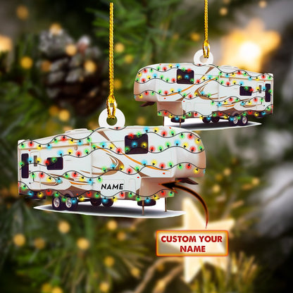 Ornament - Camping - Custom Shaped Flat Ornament, Ornament for Camping Lover, Christmas Deco - Best gifts your whole family